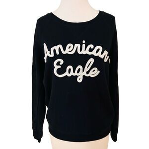 American Eagle Black Logo Sweatshirt – Women’s Size Medium